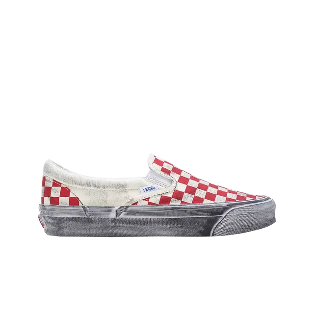 Vans Vans Vault UA OG Classic Slip-On LX Stressed Red Checkerboard - view 1