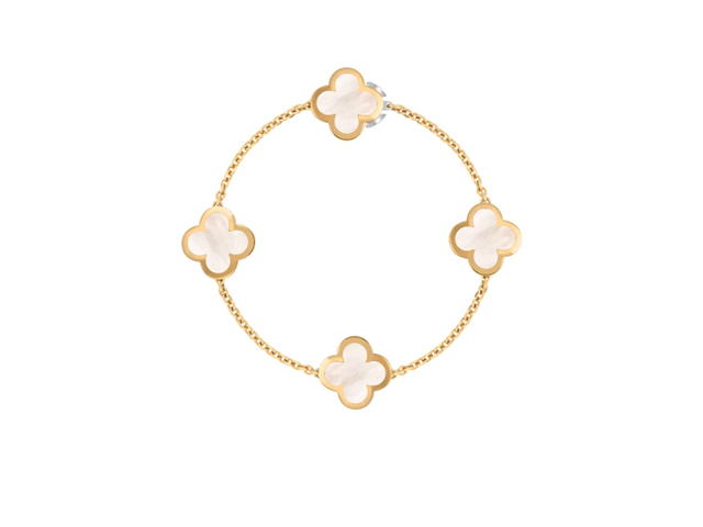 Van Cleef & Arpels Van Cleef & Arpels Pure Alhambra Bracelet 4 Motifs Yellow Gold Mother Of Pearl - view 1