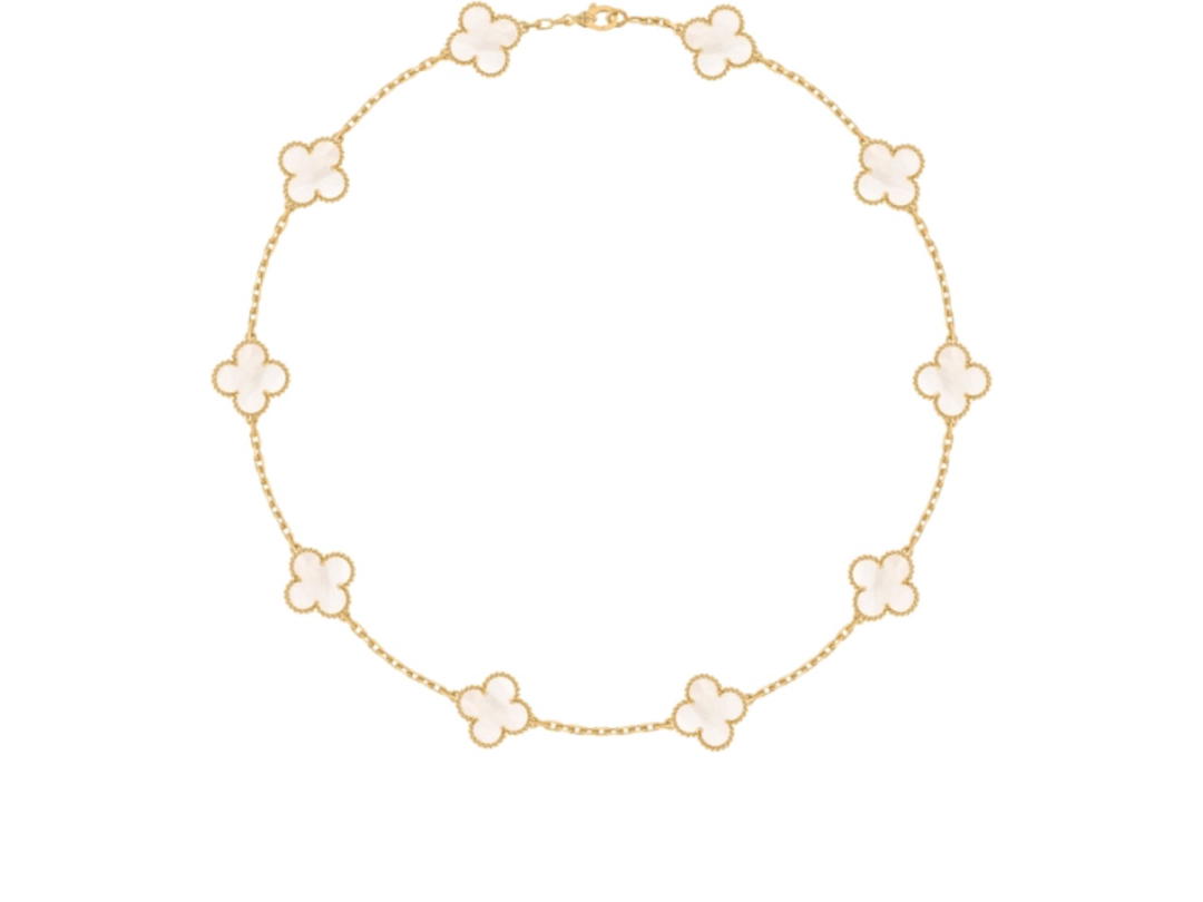 Van Cleef & Arpels Van Cleef & Arpels Vintage Alhambra Necklace 10 Motifs 18K Yellow Gold