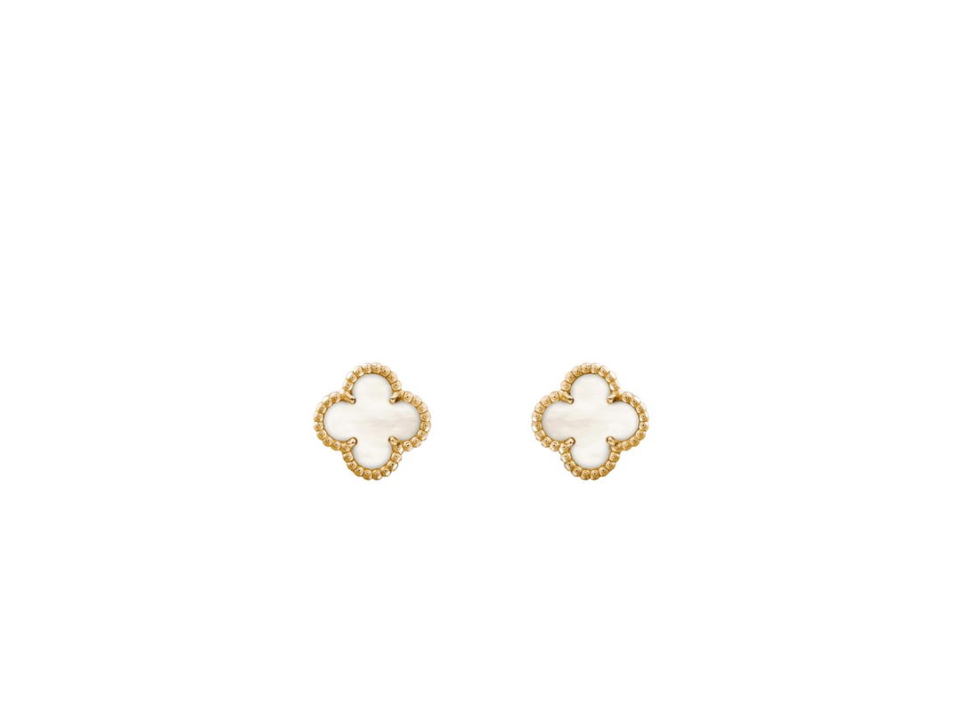 Van Cleef & Arpels Van Cleef & Arpels Sweet Alhambra Earstuds Yellow Gold  White
