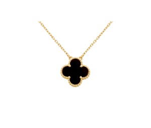 Buy Van Cleef & Arpels Vintage Alhambra Pendant Yellow Gold Onyx at Sasom – Authentic and Ready to Ship