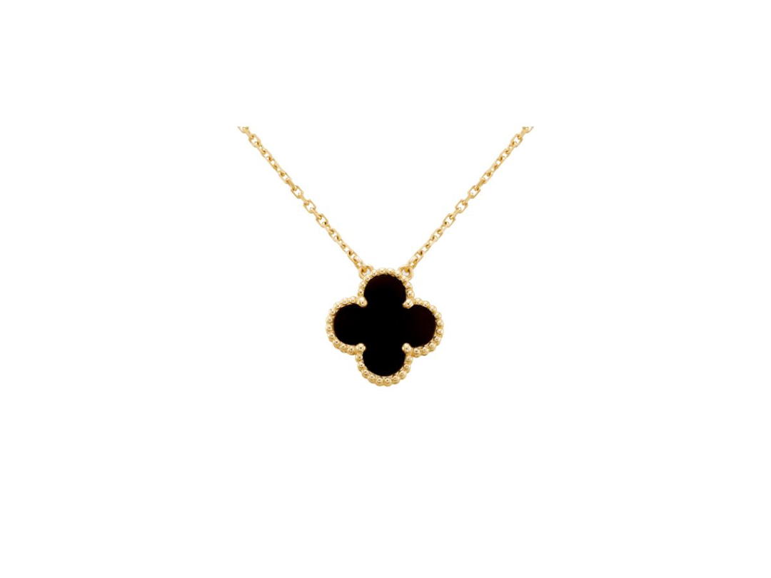 Van Cleef & Arpels Van Cleef & Arpels Vintage Alhambra Pendant Yellow Gold Onyx