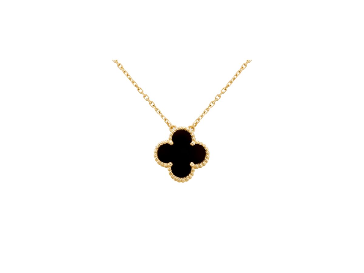 Van Cleef & Arpels Van Cleef & Arpels Vintage Alhambra Pendant Yellow Gold Onyx