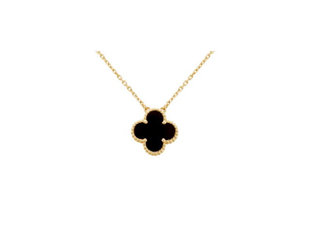 Van Cleef & Arpels Van Cleef & Arpels Vintage Alhambra Pendant Yellow Gold Onyx - view 1