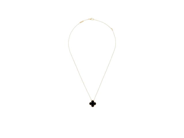 Van Cleef & Arpels Van Cleef & Arpels Vintage Alhambra Pendant Yellow Gold Onyx - view 2