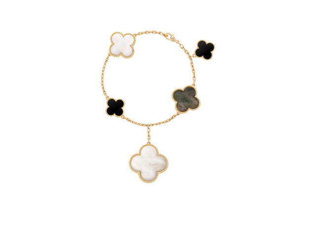 Van Cleef & Arpels Van Cleef & Arpels Magic Alhambra Bracelet 5 Motifs Yellow Gold Mother Of Pearl Onyx - view 1
