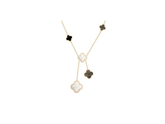 Van Cleef & Arpels Van Cleef & Arpels Magic Alhambra Necklace 6 Motifs 18k Yellow Gold Mother Of Pearl Onyx - view 1
