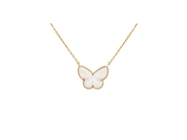 Van Cleef & Arpels Van Cleef & Arpels Lucky Alhambra Butterfly Pendant Yellow Gold Mother Of Pearl - view 1