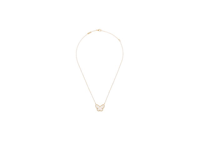 Van Cleef & Arpels Van Cleef & Arpels Lucky Alhambra Butterfly Pendant Yellow Gold Mother Of Pearl - view 2