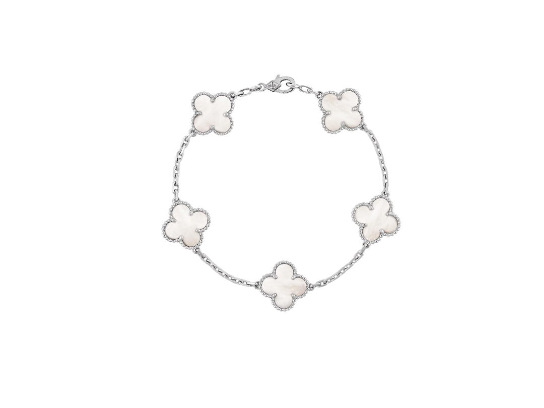 Van Cleef & Arpels Van Cleef & Arpels Vintage Alhambra Bracelet 5 Motifs White Gold