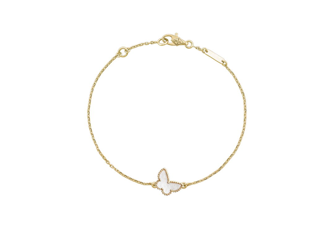 Van Cleef & Arpels Van Cleef & Arpels Sweet Alhambra Butterfly Bracelet Yellow Gold Mother Of Pearl