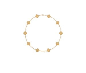 Van Cleef & Arpels Vintage Alhambra Necklace  10 Motifs 18k Rose Gold