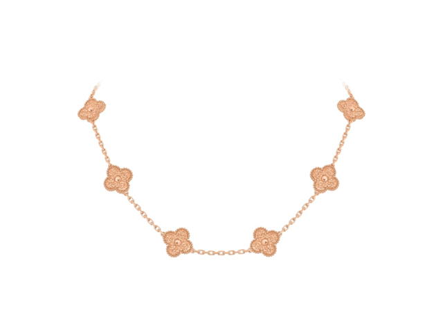 Van Cleef & Arpels Van Cleef & Arpels Vintage Alhambra Necklace 10 Motifs Rose Gold - view 1