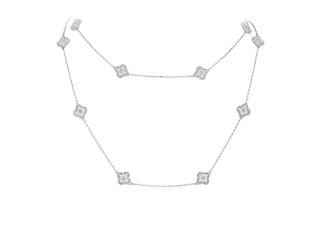 Van Cleef & Arpels Van Cleef & Arpels Sweet Alhambra Long Necklace 16 Motifs White Gold Diamond - view 1