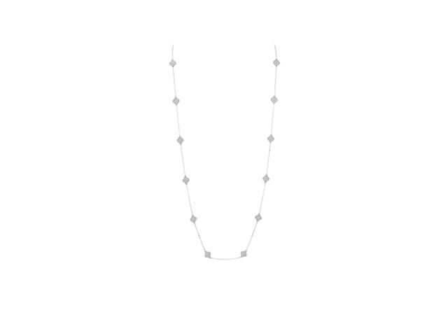 Van Cleef & Arpels Van Cleef & Arpels Sweet Alhambra Long Necklace 16 Motifs White Gold Diamond - view 2