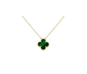 Buy Van Cleef & Arpels Vintage Alhambra Pendant Yellow Gold Malachite at Sasom – Authentic and Ready to Ship