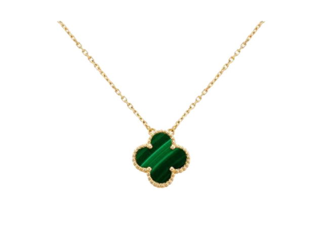 Van Cleef & Arpels Van Cleef & Arpels Vintage Alhambra Pendant Yellow Gold Malachite - view 1
