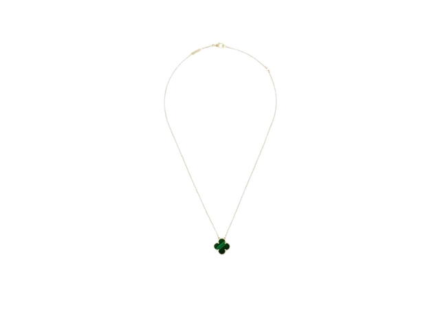 Van Cleef & Arpels Van Cleef & Arpels Vintage Alhambra Pendant Yellow Gold Malachite - view 2