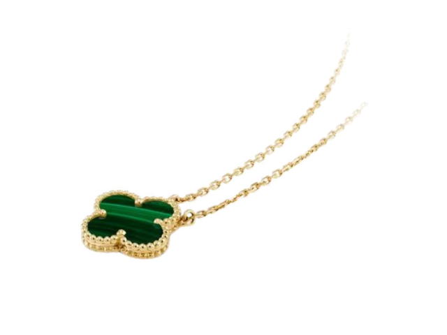 Van Cleef & Arpels Van Cleef & Arpels Vintage Alhambra Pendant Yellow Gold Malachite - view 3
