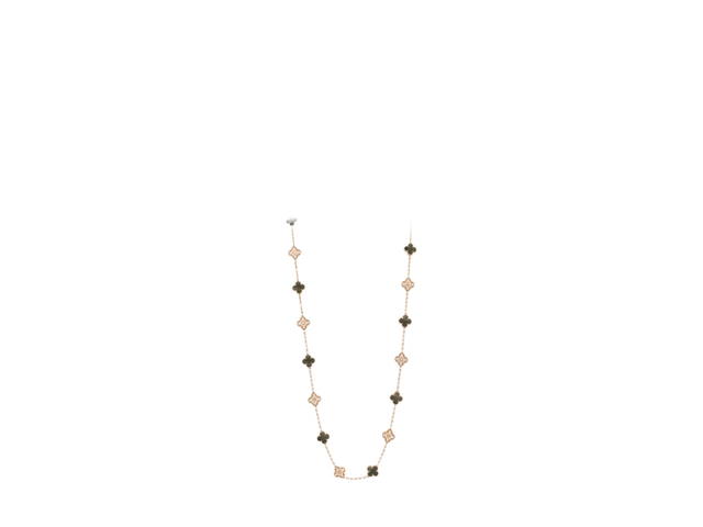 Van Cleef & Arpels Van Cleef & Arpels Vintage Alhambra Long Necklace20 Motifs Rose Gold Diamond - view 2