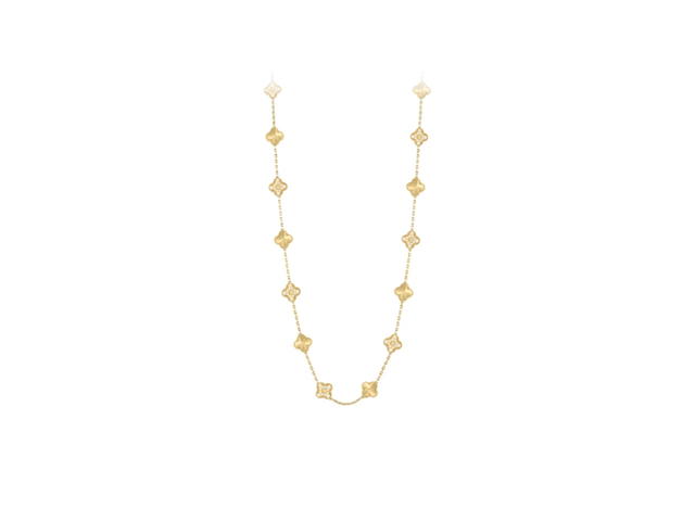 Van Cleef & Arpels Van Cleef & Arpels Vintage Alhambra Long Necklace Yellow Gold Diamond - view 2