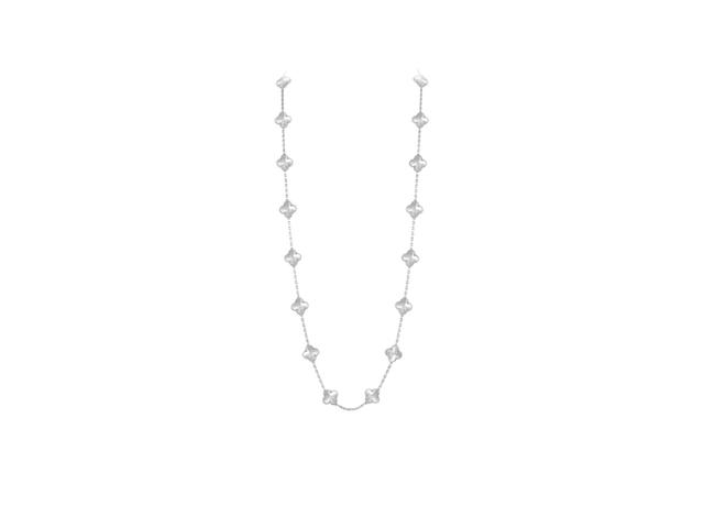 Van Cleef & Arpels Van Cleef & Arpels Vintage Alhambra Long Necklace 20 Motifs White Gold - view 2