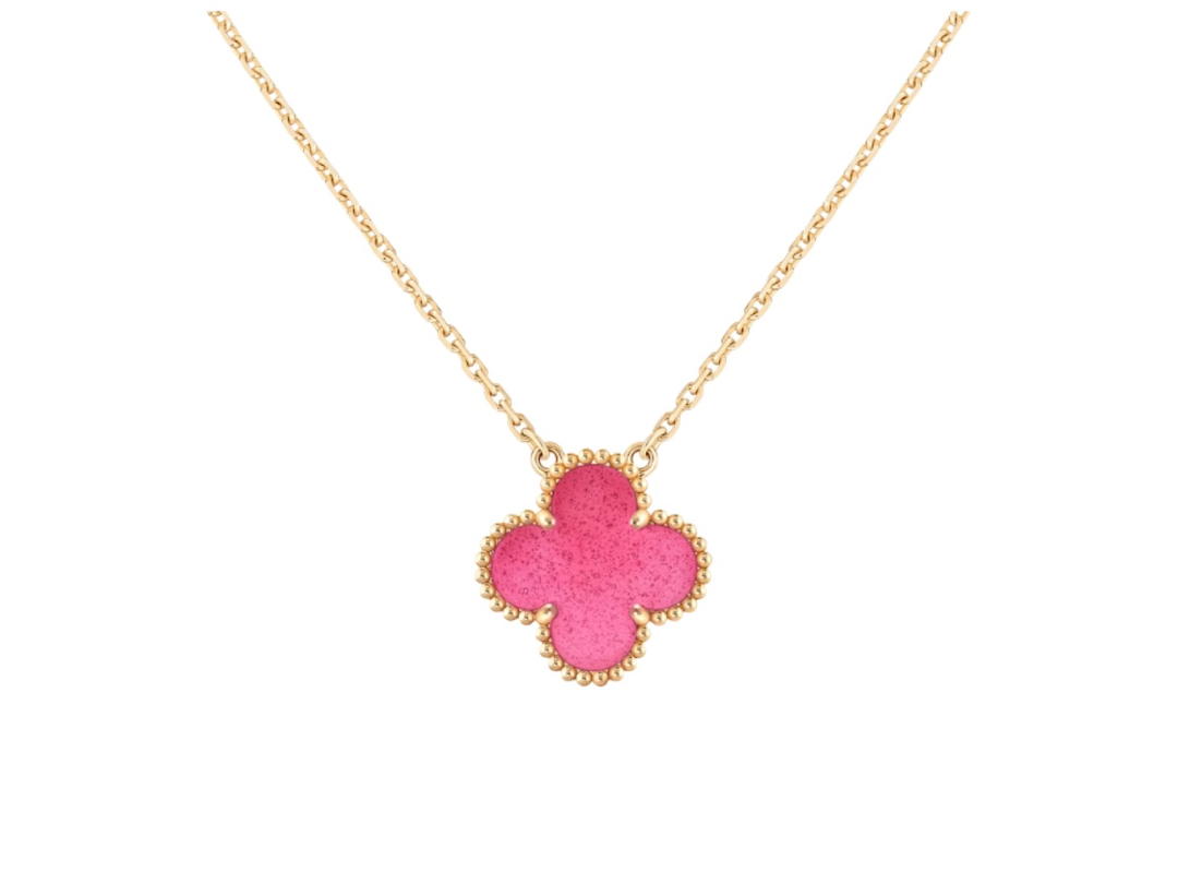 Van Cleef & Arpels Van Cleef & Arpels Vintage Alhambra Pendant Pink Enamel