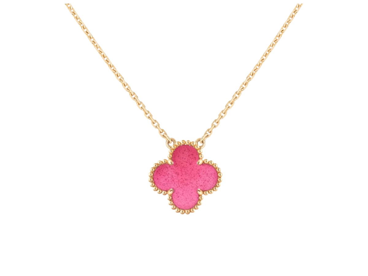 Van Cleef & Arpels Van Cleef & Arpels Vintage Alhambra Pendant Pink Enamel