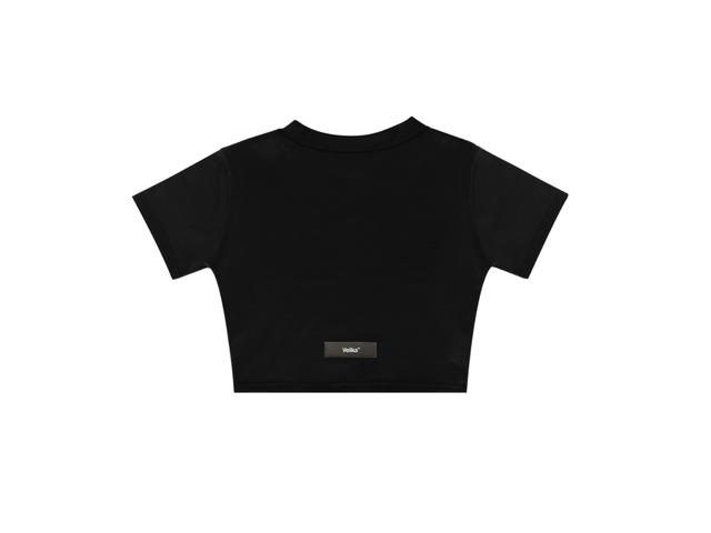 Velika Velika Double V Baby Crop Tee Black - view 2
