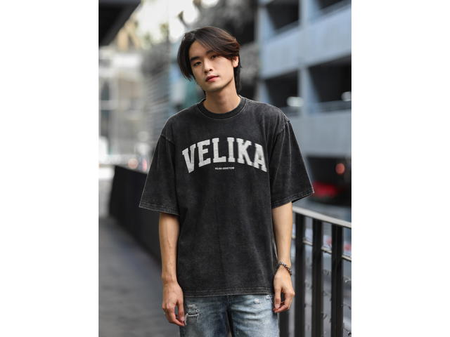 Velika Velika FADE Oversize T-Shirt Black Bleach - view 3