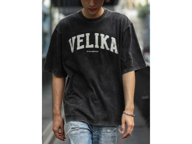Velika Velika FADE Oversize T-Shirt Black Bleach - view 4