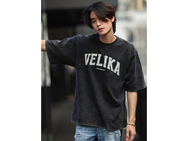 Velika Velika FADE Oversize T-Shirt Black Bleach - view 5