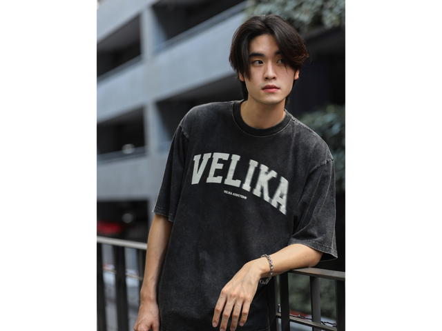 Velika Velika FADE Oversize T-Shirt Black Bleach - view 6