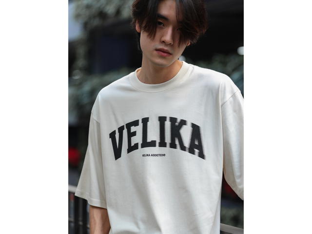 Velika Velika FADE Oversize T-Shirt Off White - view 4