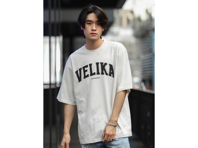 Velika Velika FADE Oversize T-Shirt Off White - view 5