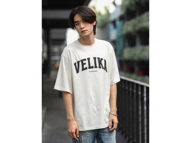 Velika Velika FADE Oversize T-Shirt Off White - view 6