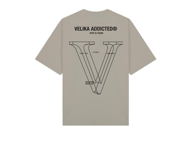 Velika Velika Signature V 2024 Oversize T-Shirt [Taupe] - view 2