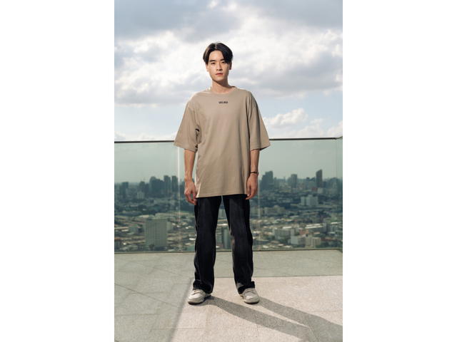 Velika Velika Signature V 2024 Oversize T-Shirt [Taupe] - view 3