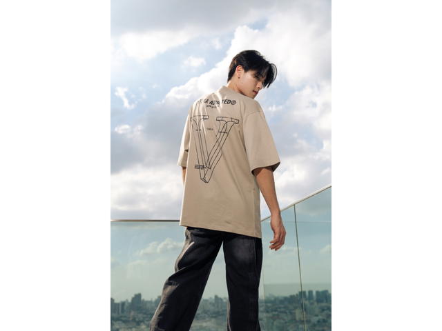 Velika Velika Signature V 2024 Oversize T-Shirt [Taupe] - view 5
