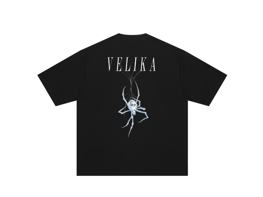Velika Velika | "Chrome Spider" Oversize T-Shirt [Black]