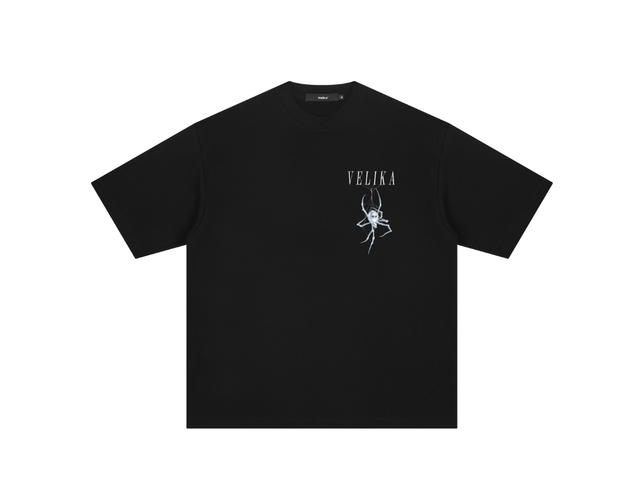Velika Velika | "Chrome Spider" Oversize T-Shirt [Black] - view 2