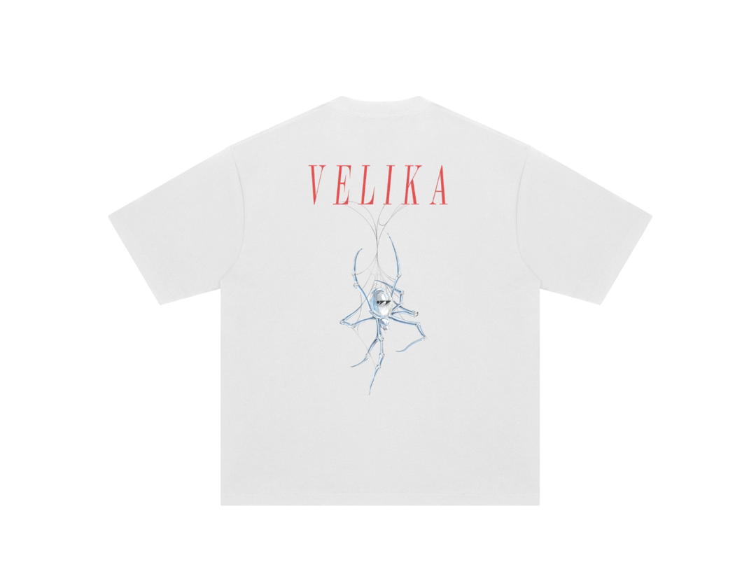 Velika Velika | "Chrome Spider" Oversize T-Shirt [White]