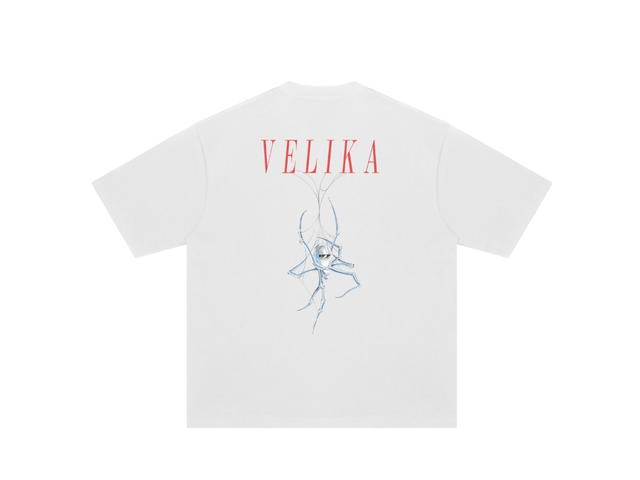 Velika Velika | "Chrome Spider" Oversize T-Shirt [White] - view 1