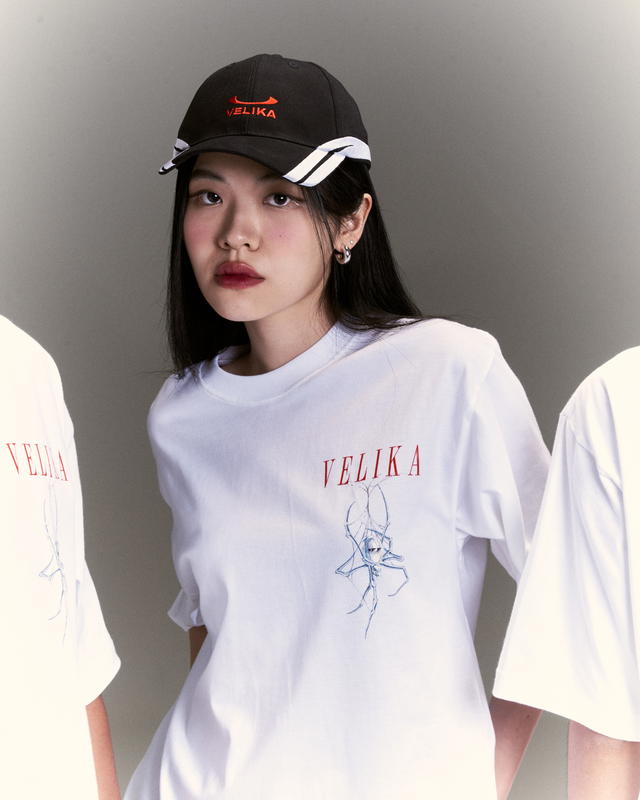 Velika Velika | "Chrome Spider" Oversize T-Shirt [White] - view 7