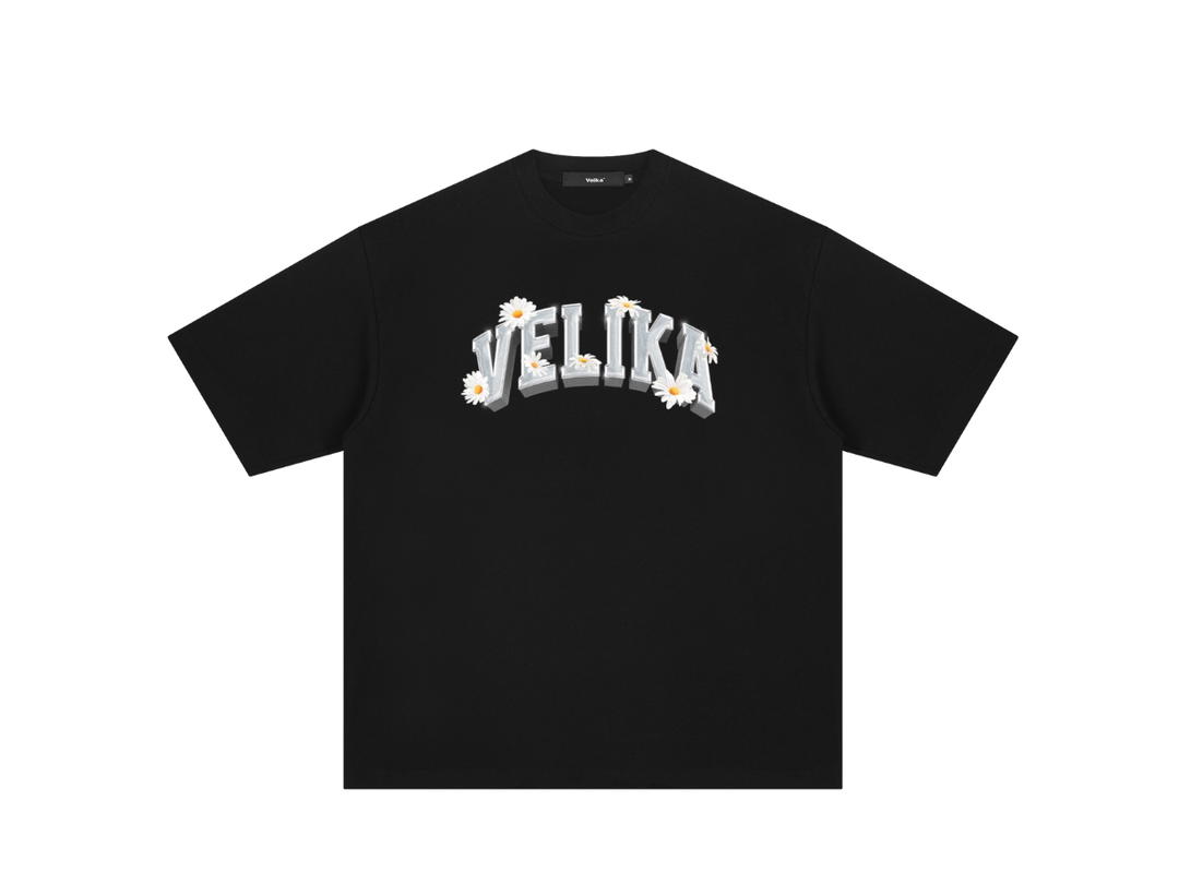 Velika Velika | "Daisy" Oversize T-Shirt  [Black]