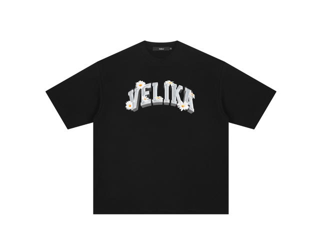 Velika Velika | "Daisy" Oversize T-Shirt  [Black] - view 1