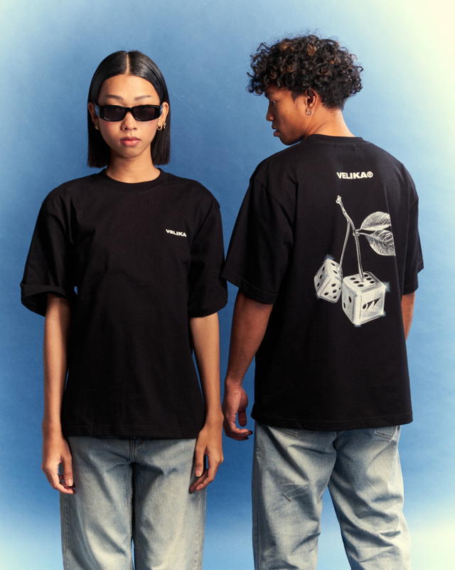 Velika Velika | "Dice" Oversize T-Shirt [Black] - view 6