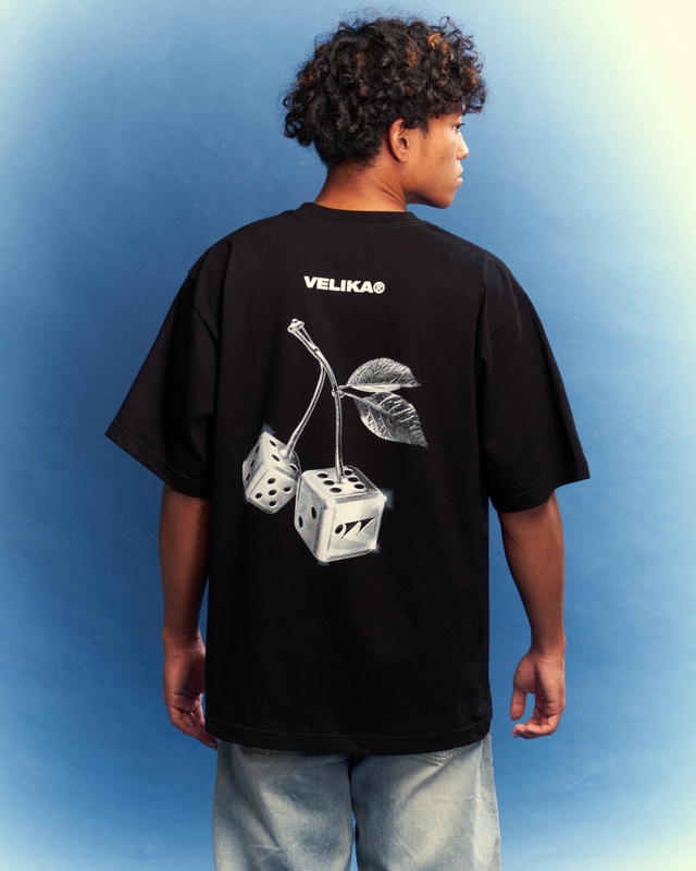 Velika Velika | "Dice" Oversize T-Shirt [Black] - view 7