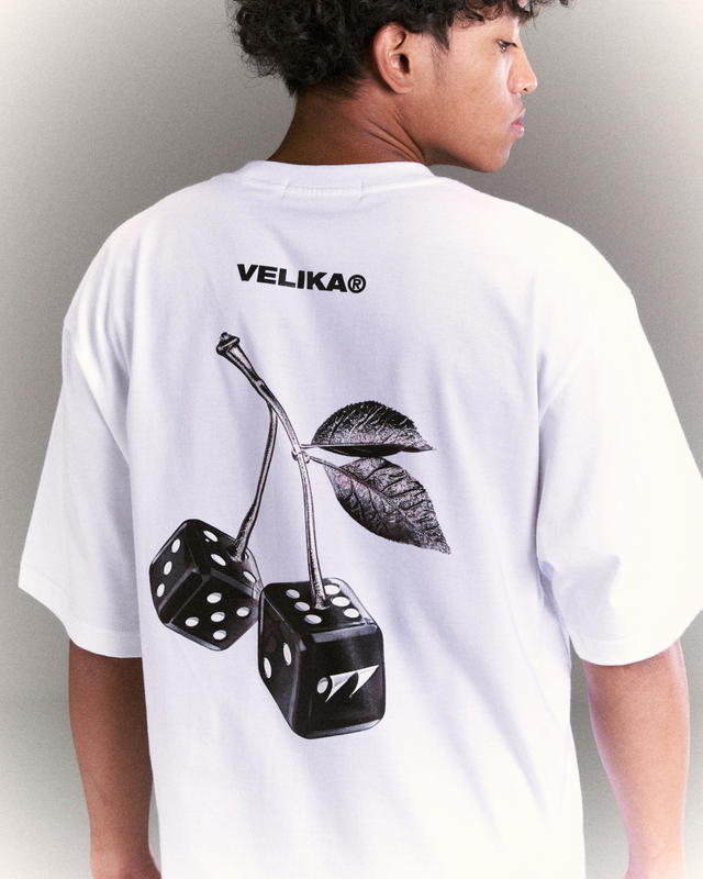 Velika Velika | "Dice" Oversize T-Shirt [White] - view 3