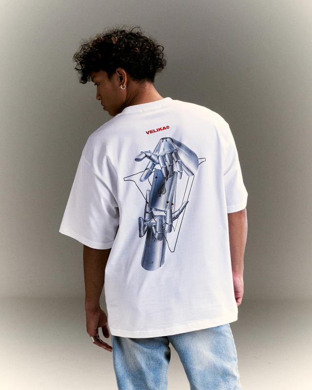 Velika Velika | "Pocket A" Oversize T-Shirt [White] - view 4